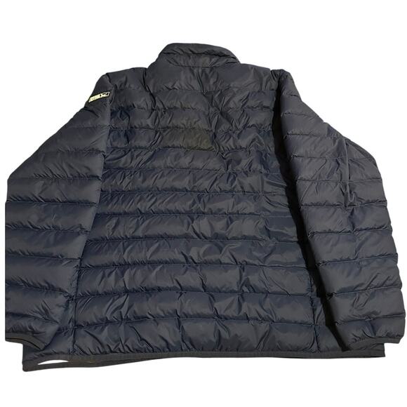 Eddie Bauer Puffer Jacket Mens XXL Navy Down 650 Packable Water Resistant Zip Up - Picture 3 of 8